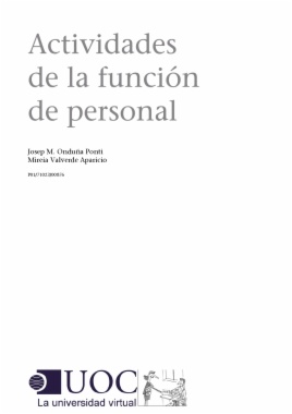 Actividades de la función de personal