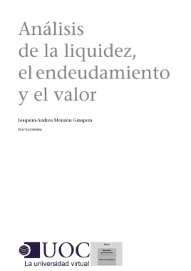 Análisis de la liquidez, el endeudamiento y el valor